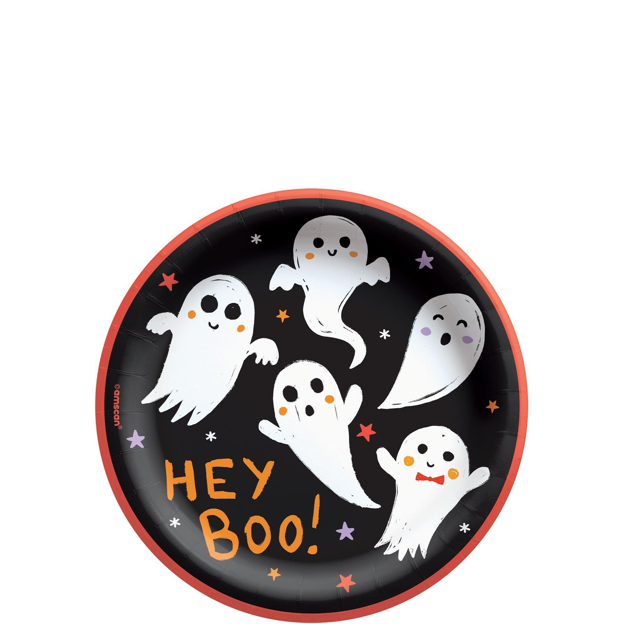 Spooky Friends Halloween Party Supplies Pack for 50 Guests - Kit Includes Plates, Napkins, Table Covers, Centerpiece Decoration, Banner, Pinata & Candy